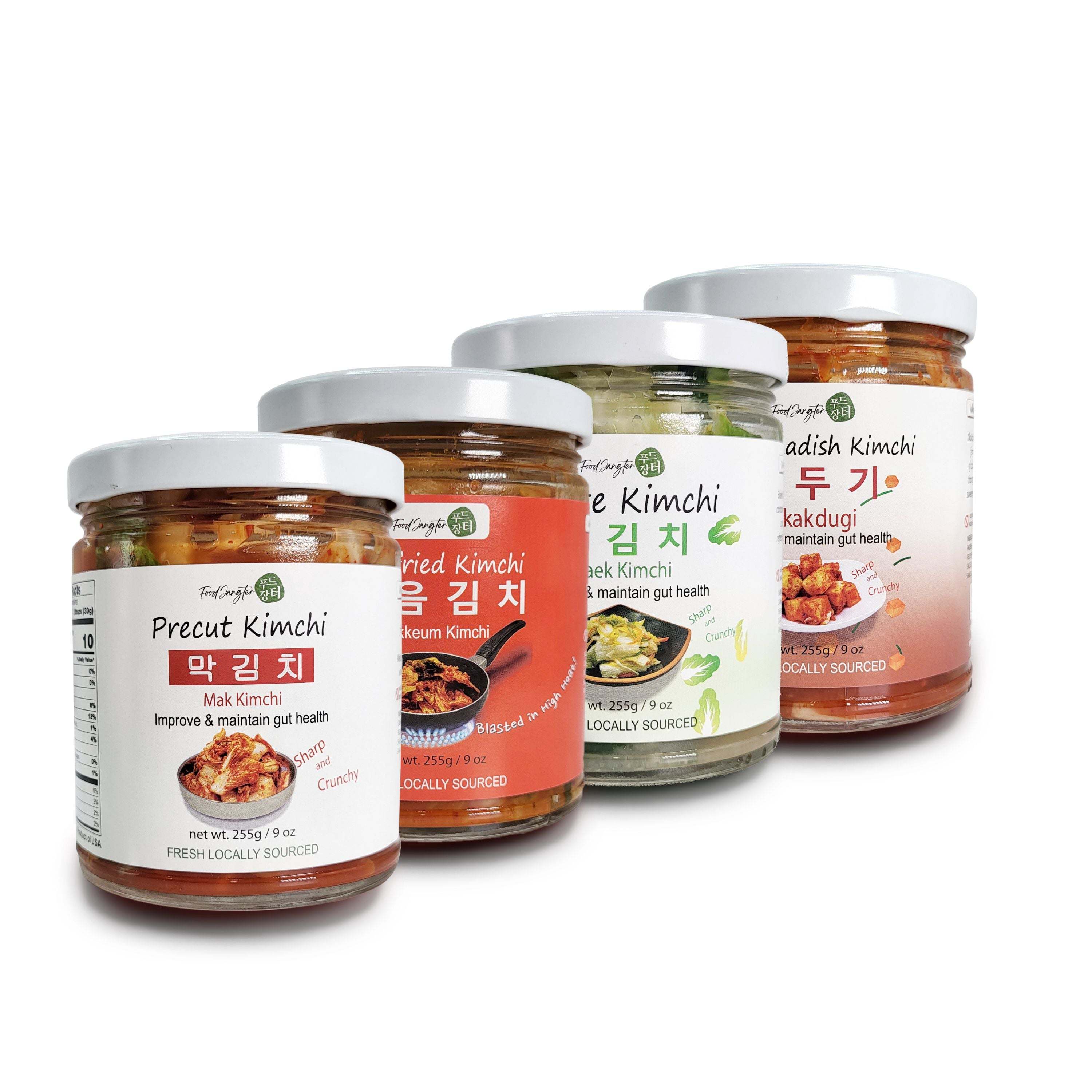 Jar Kimchi Variety Set | Assorted Korean Kimchi for Everyday Meals – 4 Jars